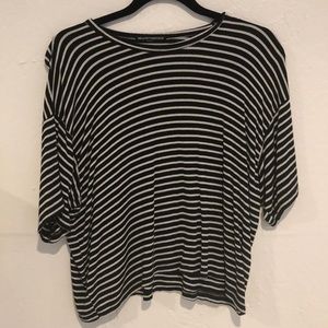 Black and white striped T shirt